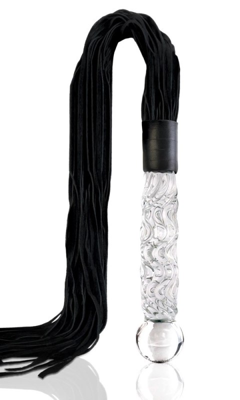 Pipedream Icicles No. 38 - szklany model z rączką i paskami, 63 cm Pipedream Icicles No. 38 - szklany model z rączką i paskami, 63 cm