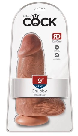Pipedream King Cock 23 cm ciemny model z przyssawką, duży rozmiar