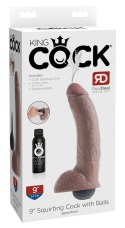 Pipedream King Cock 23 cm system wytrysku ciemny kolor anatomiczny