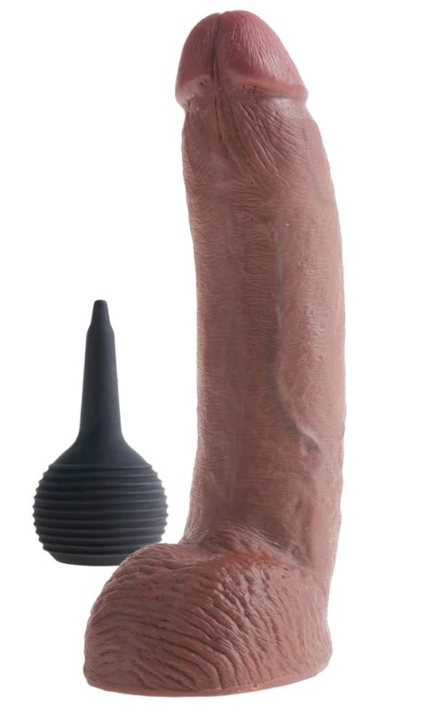 Pipedream King Cock 23 cm system wytrysku ciemny kolor anatomiczny Pipedream King Cock 23 cm system wytrysku ciemny kolor anatomiczny