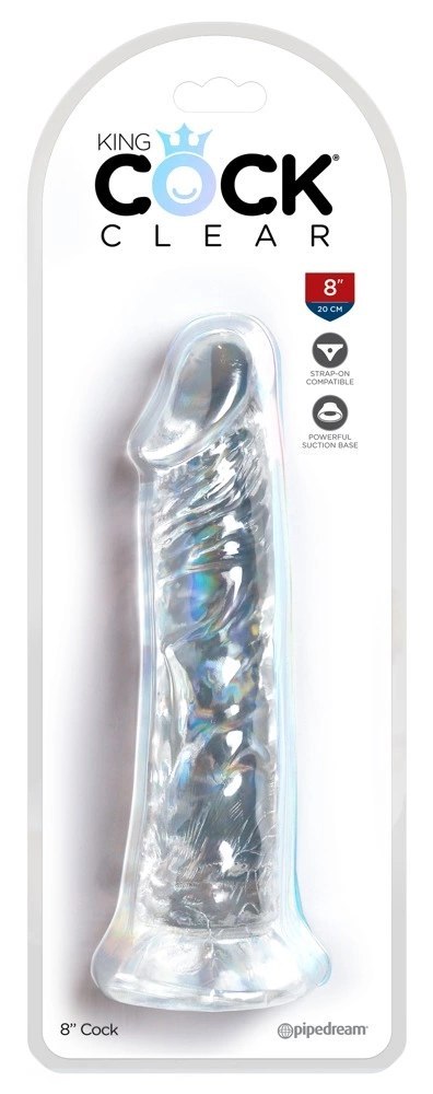 Pipedream King Cock Clear 20 cm - Przezroczysty model z przyssawką Pipedream King Cock Clear 20 cm - Przezroczysty model z przyssawką