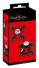 Bad Kitty Zaciski na sutki Shiny Star 4-śrubowe czarne stal nierdzewna