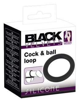 Black Velvets Elastyczny Pierścień 5 cm Czarny Silikonowy
