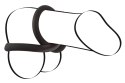 Black Velvets Elastyczny Pierścień 5 cm Czarny Silikonowy