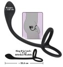Black Velvets System 3w1 - Pierścień i korek silikonowy czarny