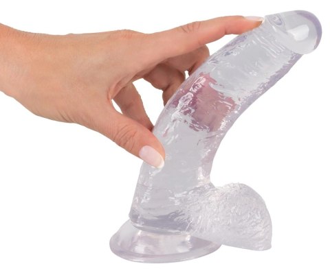 Crystal Clear Strap-On 20 cm - Transparentny model z regulowaną uprzężą Crystal Clear Strap-On 20 cm - Transparentny model z regulowaną uprzężą