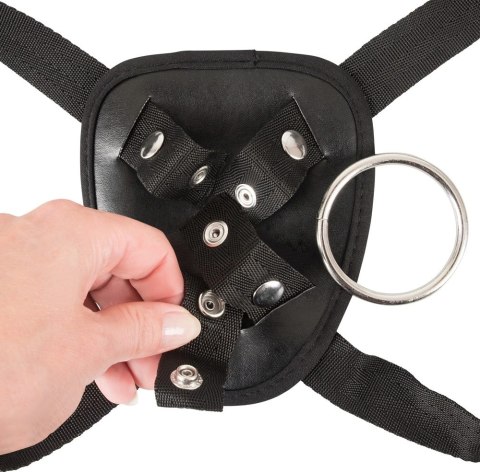 Crystal Clear Strap-On 20 cm - Transparentny model z regulowaną uprzężą Crystal Clear Strap-On 20 cm - Transparentny model z regulowaną uprzężą