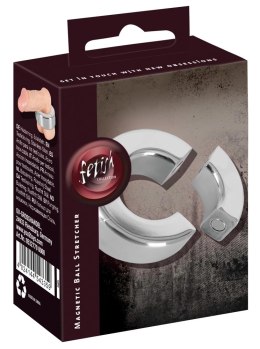 Fetish Collection stalowy pierścień magnetyczny 20 mm, srebrny
