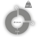 Fetish Collection stalowy pierścień magnetyczny 20 mm, srebrny