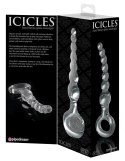 Icicles Szklany Łańcuszek Kulisty z Uchwytem 20,5cm Przezroczysty