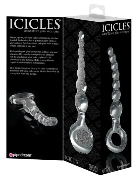 Icicles Szklany Łańcuszek Kulisty z Uchwytem 20,5cm Przezroczysty Icicles Szklany Łańcuszek Kulisty z Uchwytem 20,5cm Przezroczysty