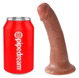 King Cock Model 15 cm z przyssawką, ciemny odcień skory