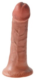 King Cock Model 15 cm z przyssawką, ciemny odcień skory