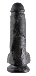 King Cock Model 20 cm Czarny - anatomiczny kształt, przyssawka