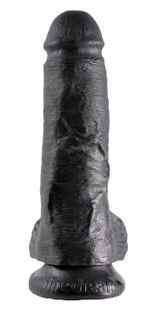 King Cock Model 20 cm Czarny - anatomiczny kształt, przyssawka King Cock Model 20 cm Czarny - anatomiczny kształt, przyssawka