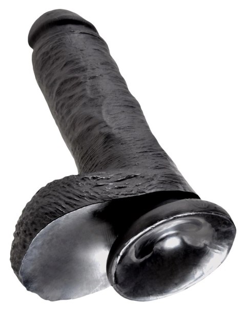 King Cock Model 20 cm Czarny - anatomiczny kształt, przyssawka King Cock Model 20 cm Czarny - anatomiczny kształt, przyssawka