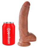 King Cock Model 23 cm ciemny - anatomiczna forma, przyssawka