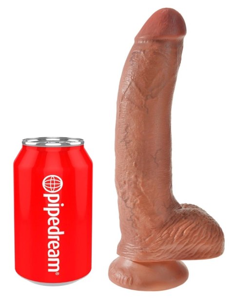 King Cock Model 23 cm ciemny - anatomiczna forma, przyssawka King Cock Model 23 cm ciemny - anatomiczna forma, przyssawka