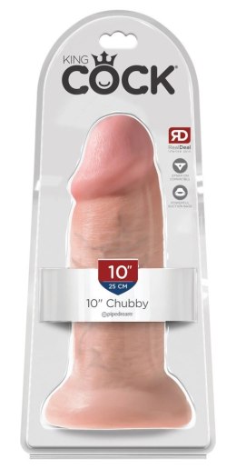 King Cock Model 25 cm Naturalny Odcień Skory z Przyssawką PVC