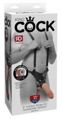 King Cock System Uprzęży Z Regulacją i Modelem 28 cm, Czarne