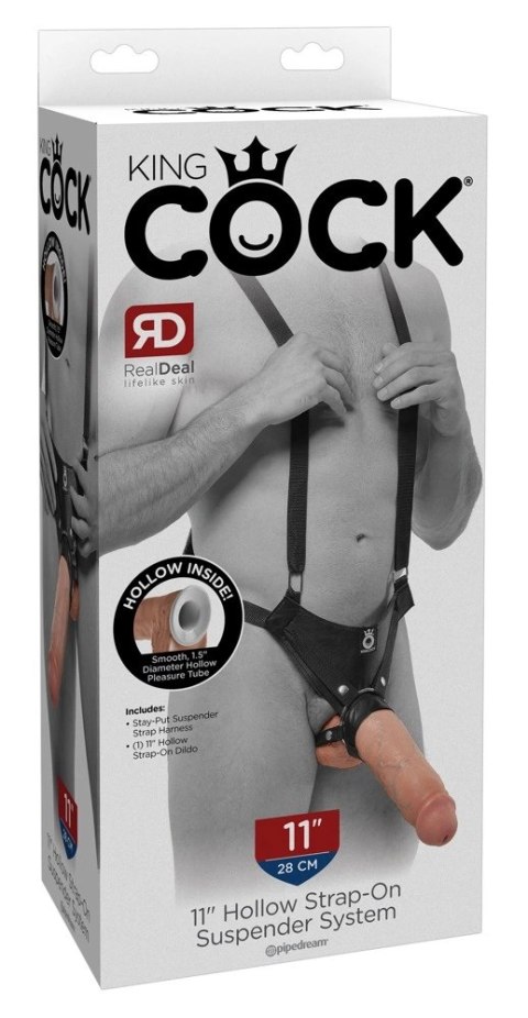 King Cock System Uprzęży Z Regulacją i Modelem 28 cm, Czarne King Cock System Uprzęży Z Regulacją i Modelem 28 cm, Czarne