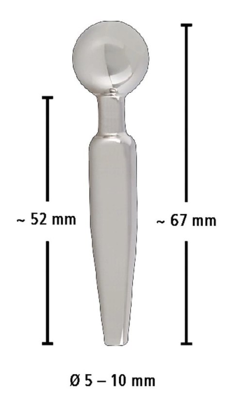 Mystim Korek intymny z kulkową zatyczką stal nierdzewna 6,7 cm Mystim Korek intymny z kulkową zatyczką stal nierdzewna 6,7 cm