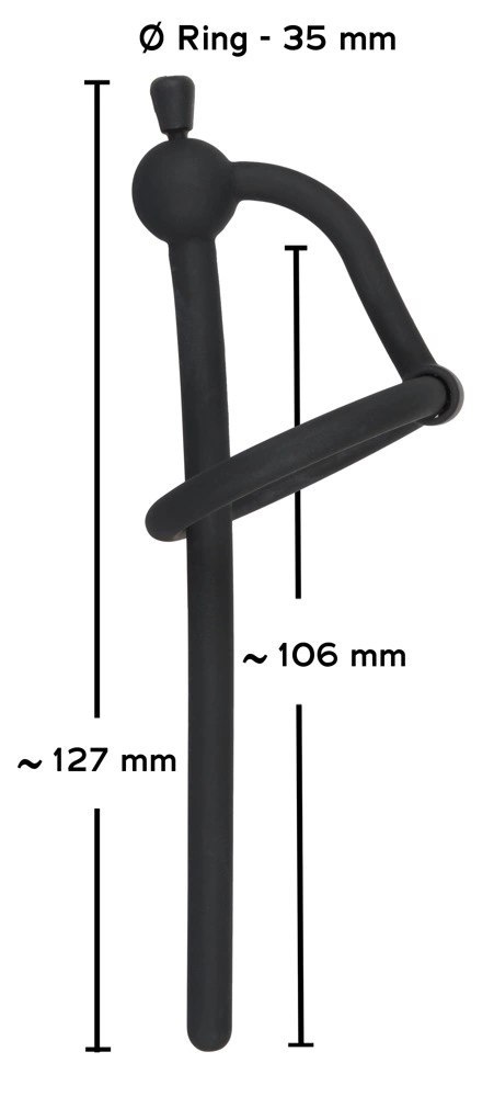 Mystim Plug do cewki moczowej z ruchomym pierścieniem, silikon 12,7 cm Mystim Plug do cewki moczowej z ruchomym pierścieniem, silikon 12,7 cm
