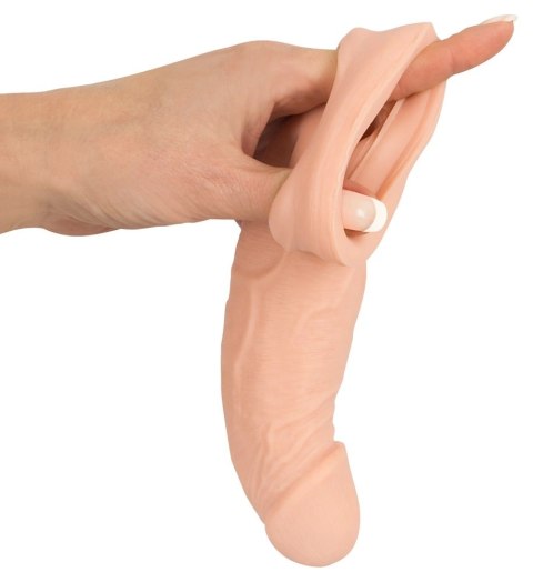 Nature Skin Powiększająca Nakładka Intymna +5 cm TPE 21 cm beżowa Nature Skin Powiększająca Nakładka Intymna +5 cm TPE 21 cm beżowa