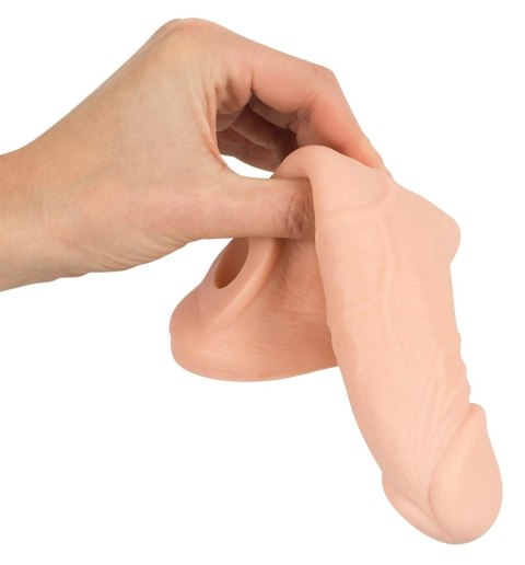 Nature Skin Powiększająca Nakładka Intymna +5 cm TPE 21 cm beżowa Nature Skin Powiększająca Nakładka Intymna +5 cm TPE 21 cm beżowa