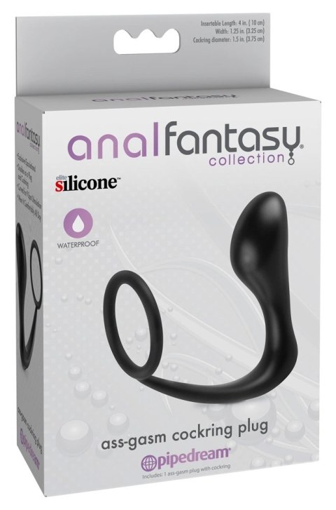 Pipedream Anal Fantasy - Pierścień elastyczny z modułem punktu P, czarny