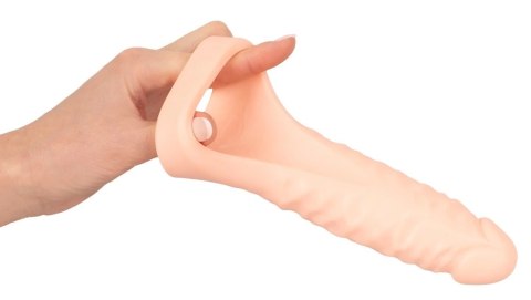Realistixxx Double Fucker - Pierścień elastyczny z anatomiczną nakładką 18 cm Realistixxx Double Fucker - Pierścień elastyczny z anatomiczną nakładką 18 cm
