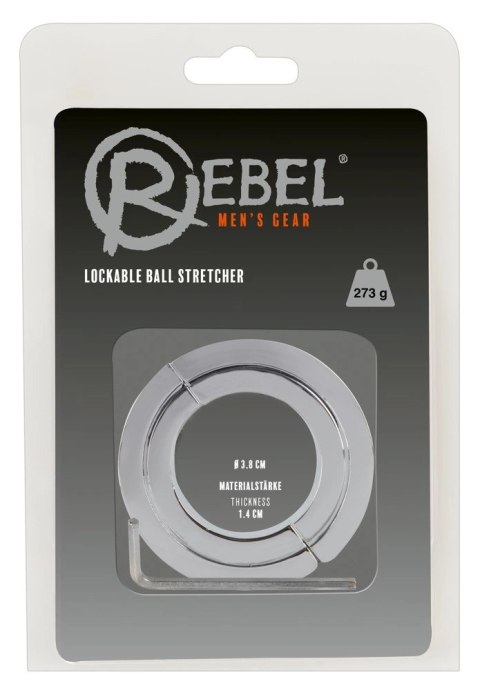 Rebel Lockable Ball Stretcher stalowy pierścień zamykany 3,8 cm Rebel Lockable Ball Stretcher stalowy pierścień zamykany 3,8 cm