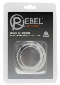 Rebel Lockable - Stalowy pierścień intymny 3,8 cm, z zamknięciem