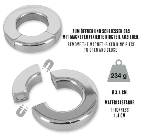 Rebel Magnetyczny Pierścień Stalowy 234g Srebrny O34mm Noszak Kulowy Rebel Magnetyczny Pierścień Stalowy 234g Srebrny O34mm Noszak Kulowy