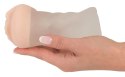 Stroker Model Classic - Poręczna maszyna intymna, otwarty tył, transparentna, 14 cm
