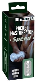 Stroker Speed przezroczysty model intymny kieszonkowy TPE 13 cm
