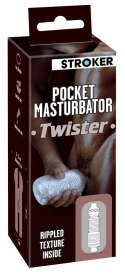 Stroker Twister Transparentny - Kieszonkowa Maszyna Intymna TPE 13 cm