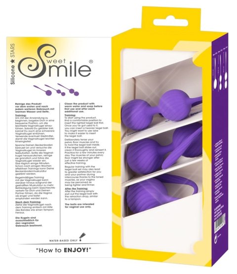 Sweet Smile Zestaw 3 Kul Treningowych Kegla z Rożną Strukturą Silikon Sweet Smile Zestaw 3 Kul Treningowych Kegla z Rożną Strukturą Silikon