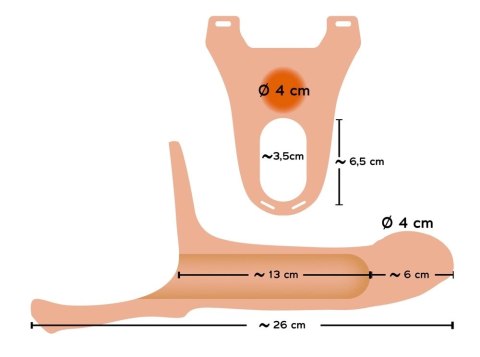 You2Toys Duży model silikonowy na pasku, przedłużenie 6 cm, czarny You2Toys Duży model silikonowy na pasku, przedłużenie 6 cm, czarny