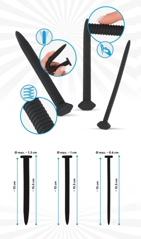 You2Toys Zestaw 3 ekspanderow cewki moczowej, spiralny silikon, rożne rozmiary You2Toys Zestaw 3 ekspanderow cewki moczowej, spiralny silikon, rożne rozmiary