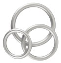You2Toys Zestaw Pierścieni Intymnych SE, silikon-metaliczny, 3 rozmiary