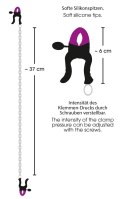 Bad Kitty BK-5326 Regulowane klipsy na piersi z łańcuszkiem 52 cm