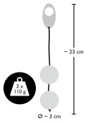 Bad Kitty Metalowe Kulki Podwojne Stalowe Srebrne 2x110g 3cm