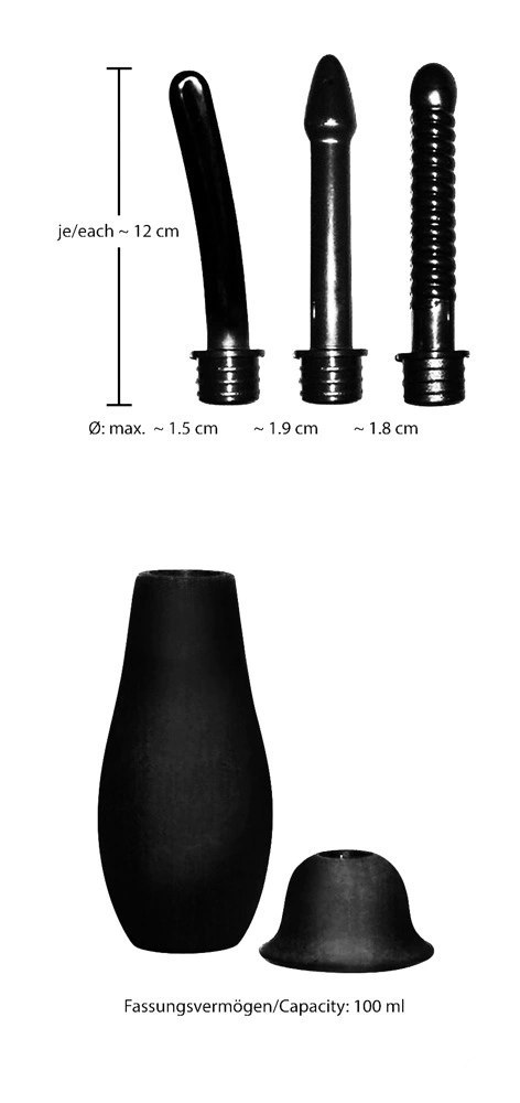 Bad Kitty Zestaw Higieniczny Prysznic Intymny 3 Końcowki Czarny 100ml Bad Kitty Zestaw Higieniczny Prysznic Intymny 3 Końcowki Czarny 100ml