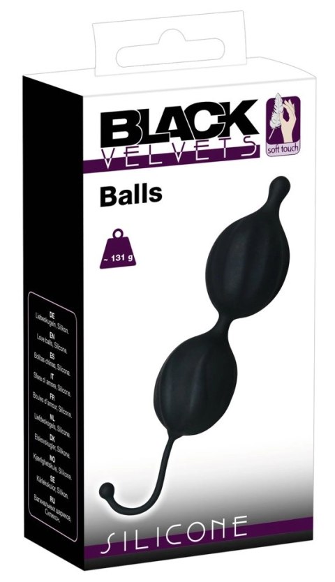 Black Velvets Piłeczki treningowe z obciążeniem, silikon, 131g, czarne