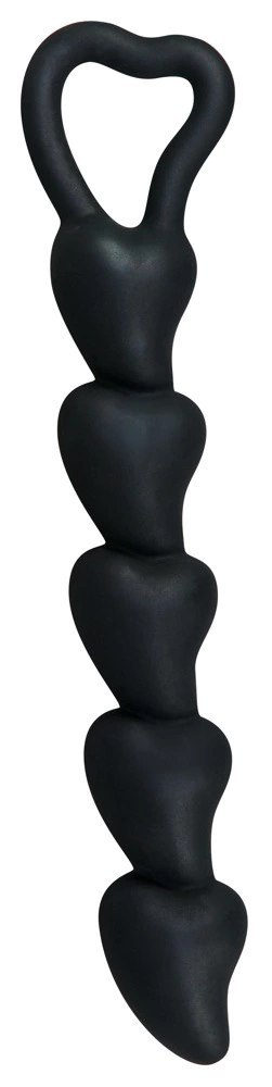 Black Velvets Seria Heart Czarna Sznur Koralikow Silikonowych 18,5cm Black Velvets Seria Heart Czarna Sznur Koralikow Silikonowych 18,5cm