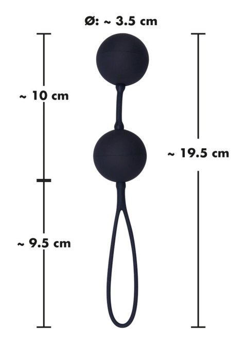 Black Velvets kulki trenujące z pętelką, czarne, 54g, silikon Black Velvets kulki trenujące z pętelką, czarne, 54g, silikon