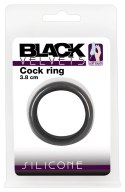 Black Velvets pierścień anatomiczny duży 3,8 cm czarny silikonowy