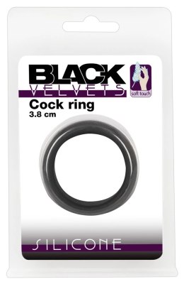 Black Velvets pierścień anatomiczny duży 3,8 cm czarny silikonowy