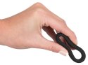 Black Velvets pierścień anatomiczny duży 3,8 cm czarny silikonowy